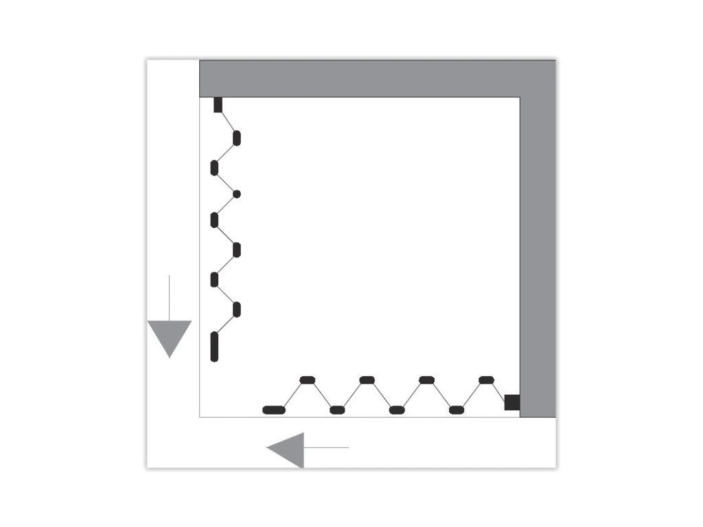 Douchewand FLEX Giove – 75x90x185 cm – Opklapbaar design