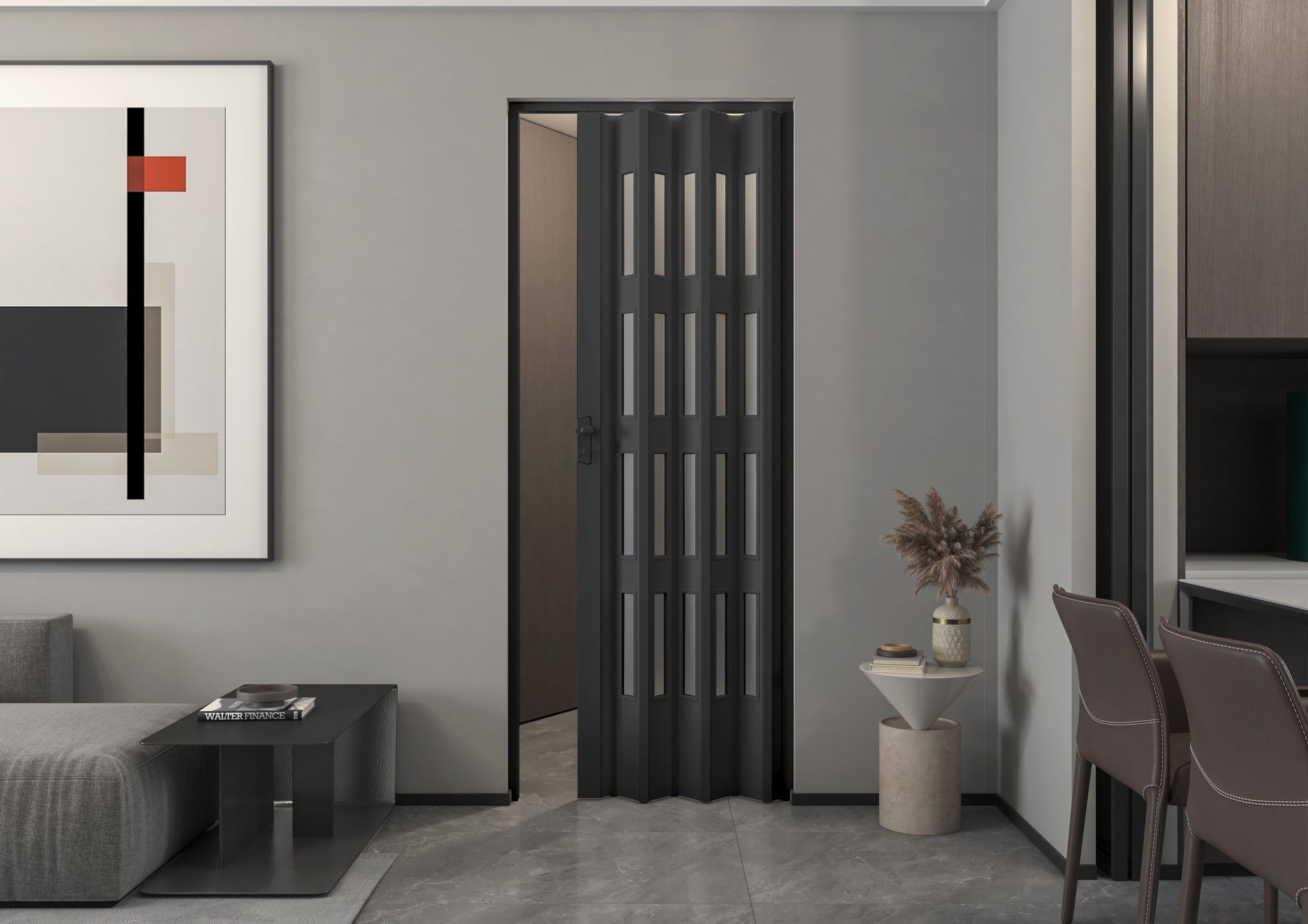 Grosfillex vouwdeur Una donkerbruin 84x205 cm | Diepe bruine houtlook | Duurzaam en stijlvol design voor elke ruimte Grosfillex vouwdeur Una donkerbruin 84x205 cm | Diepe bruine houtlook | Duurzaam en stijlvol design voor elke ruimte